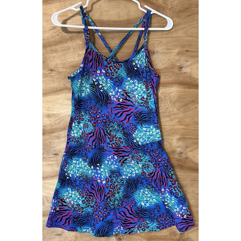 Dona Jo  Dress Skort Woman Med Ocean Coastal Tennis Pickleball Athletic Gorpcore